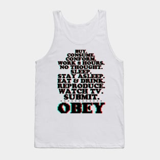 They Live Commands OBEY 3D Pixel Tank Top